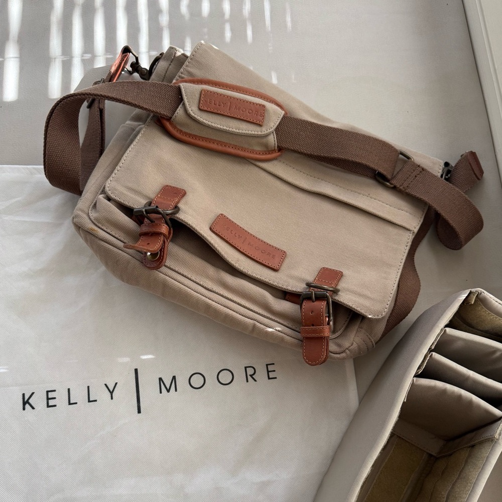 Kelly Moore Bag Kate Canvas & Leather Messenger Camera Bag